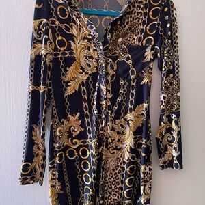 Elegant Chain Print Dress